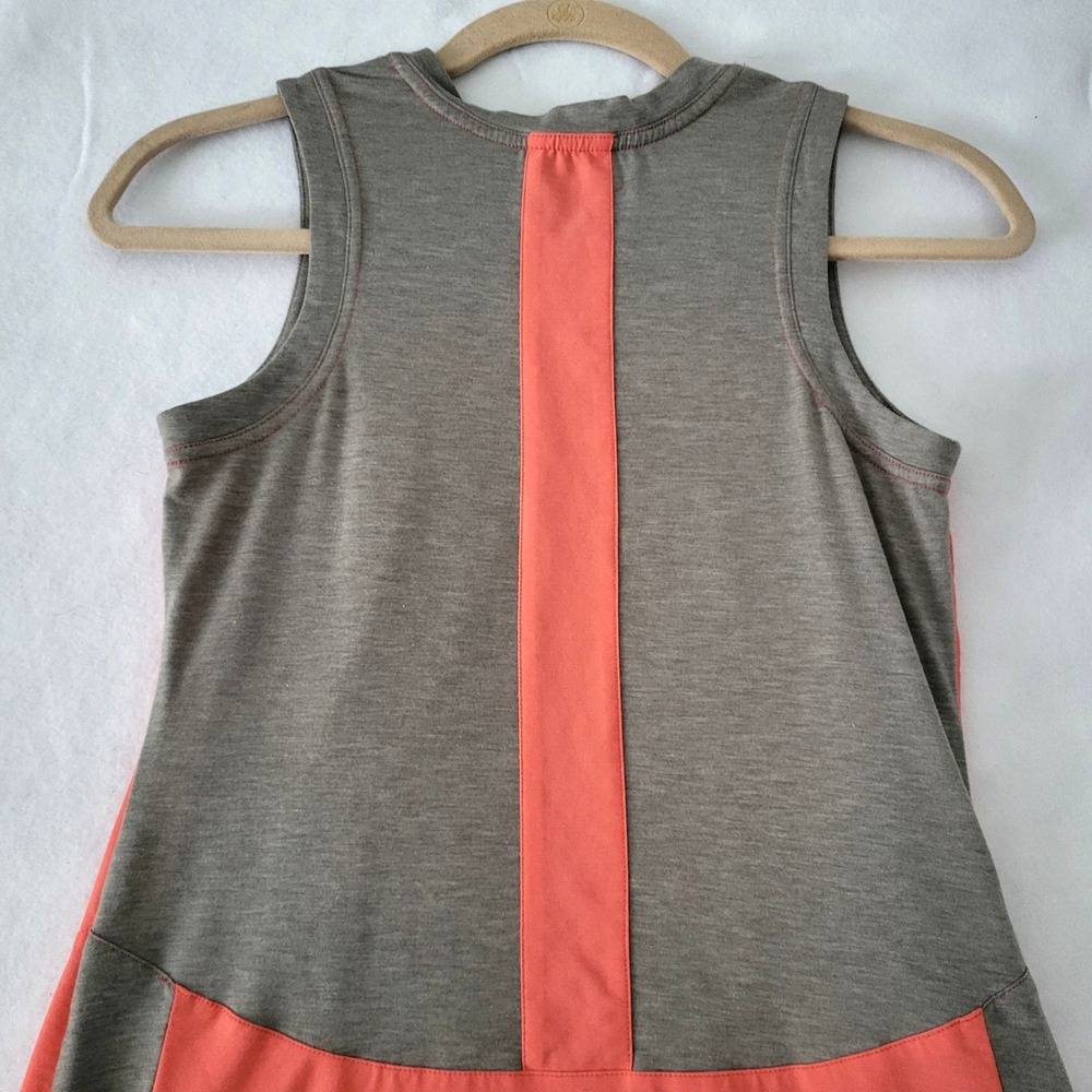 Title Nine Shella Tank Dress Size XS Tennis Golf Pickleball Orange Gray Womens - Picture 7 of 12
